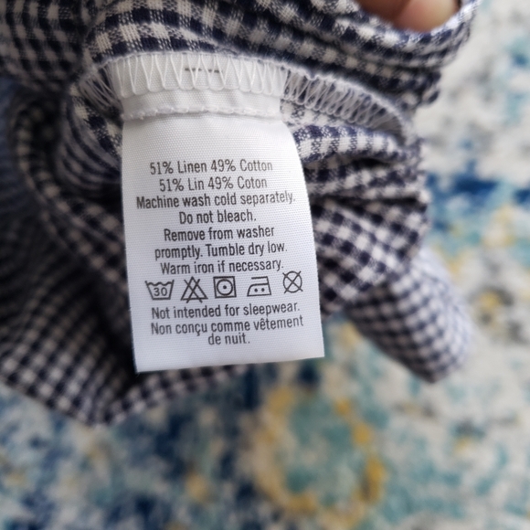 Janie and Jack Blue Gingham Button Down Bodysuit - Picture 7 of 7